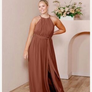 Revelry bridesmaid dress ‘terracotta rust’